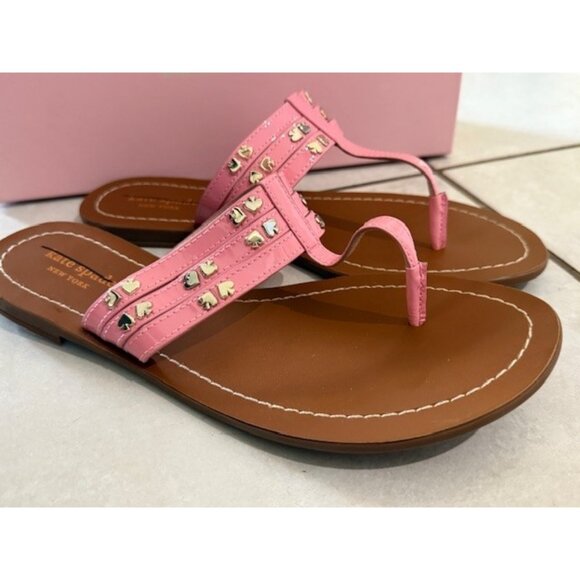 Kate Spade New York Womens Carol Sandals Rococo Pink Patent Leather Size 8 M NIB - Picture 2 of 7